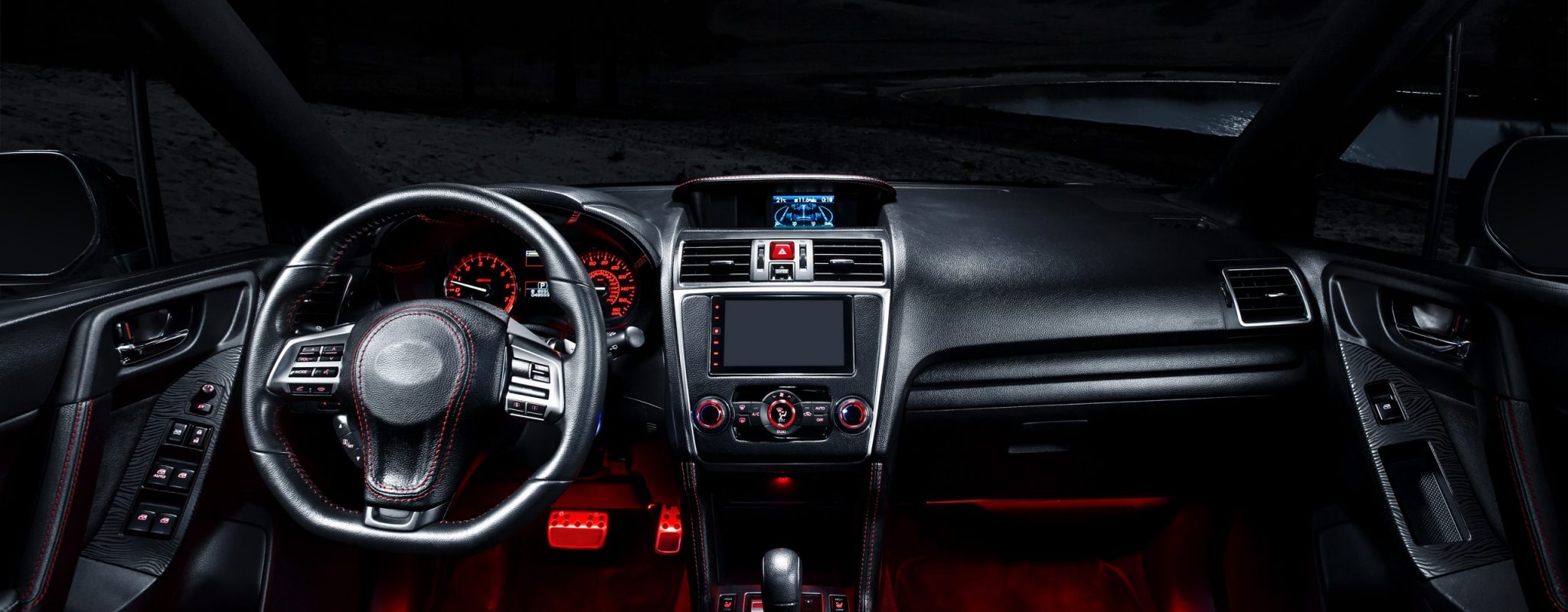 Modern,Interior,Of,Premium,Car,With,Leather,Seats Automotive manufacturing with surface treatment